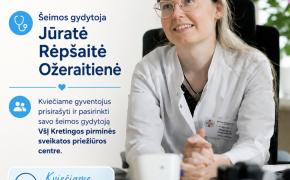 Kretingos PSPC  pradėjo dirbti nauja šeimos gydytoja!